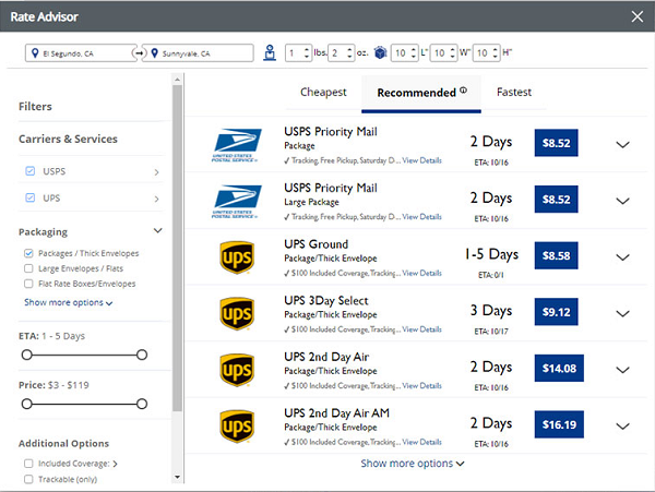 Introducing Rate Advisor: Compare Shipping Rates Across Carriers
